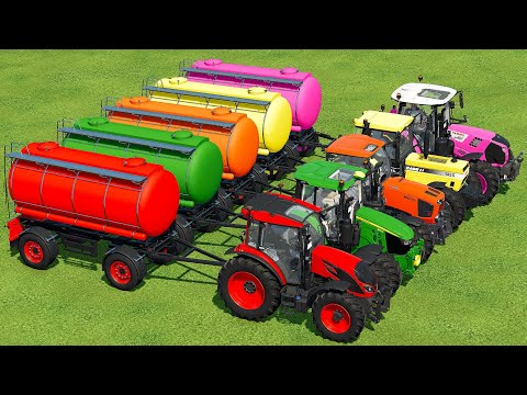 EXTREME PARKOUR WITH VALTRA, JOHN DEERE, KUBOTA, CASE & CLAAS TRACTORS - Farming Simulator 22