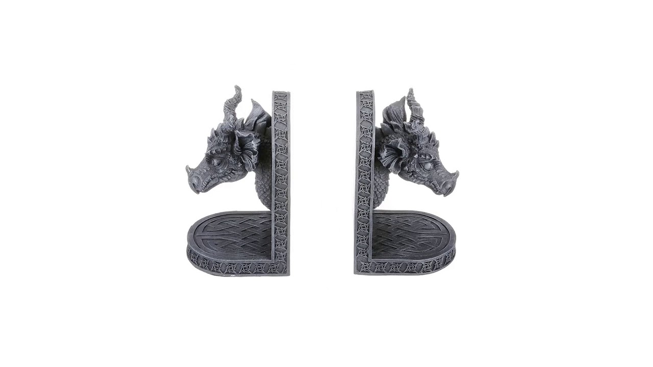 Gray Friar Medieval Dragon Bookend Set Video