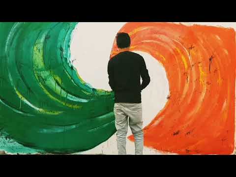 Indian flage on wall......