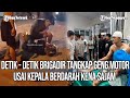 KEPALA Berdarah Detik Detik Brigadir Tangkap Geng Motor Usai Kena Bacok