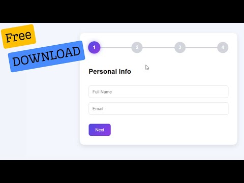 Multi Step Form Tutorial Free Html Css Js Source Code