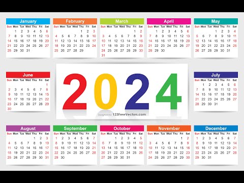 2024 Calendar Free Download | 123FreeVectors