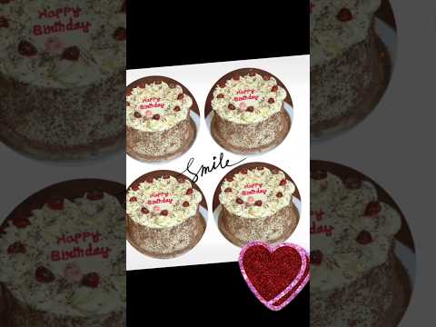 Black Forest cake #2023shorts #cherry #egglessbakes #cakedecorating