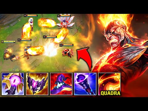 When Brand burn does True Damage, you don't want to stand in his ult... (QUADRAKILL WITH R)