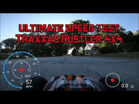 Ultimate Speed Test Traxxas Rustler 4x4 Brushless Stadium truck