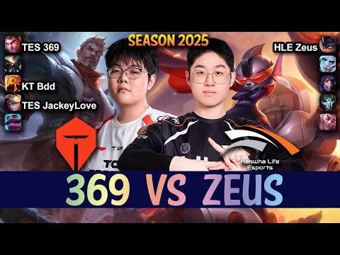 HLE Zeus vs TES 369 - Zeus RUMBLE vs 369 JAYCE Top - Patch 25.10 KR Ranked | lolrec