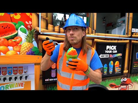 Handyman Hal visits a Kona Ice Truck. Learn colors.