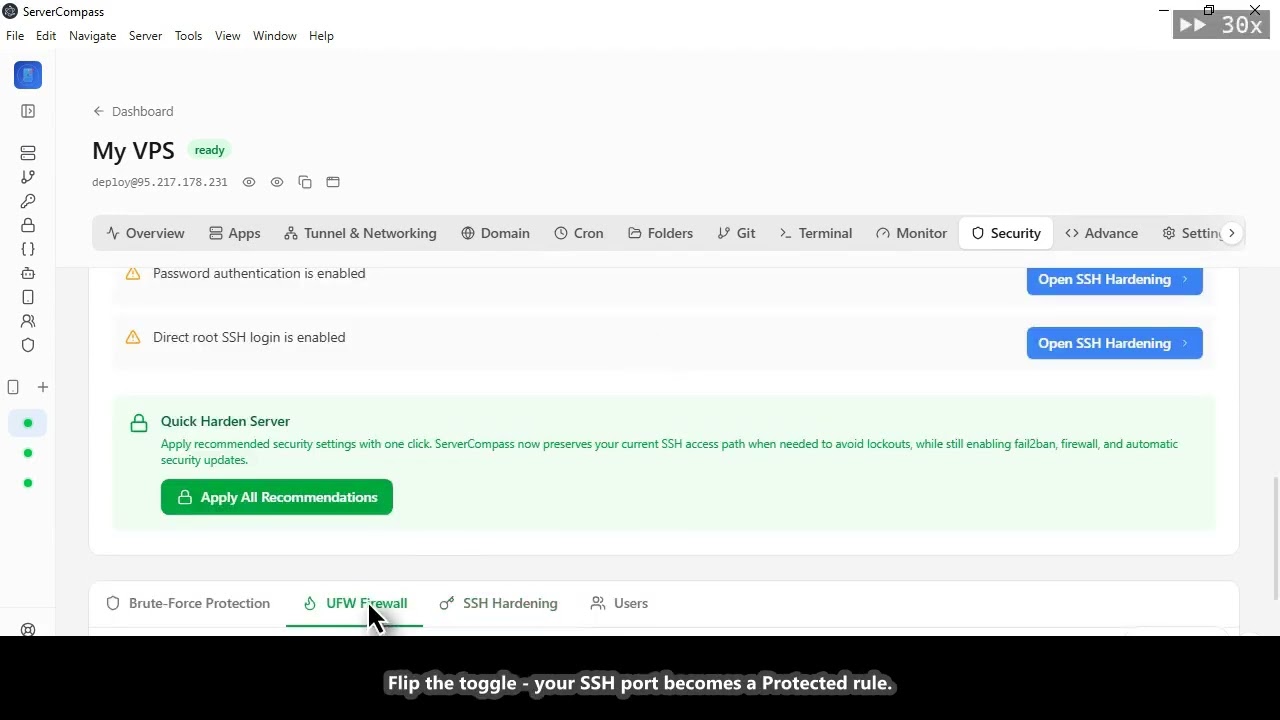 Set Up a UFW Firewall on Your VPS in One Click