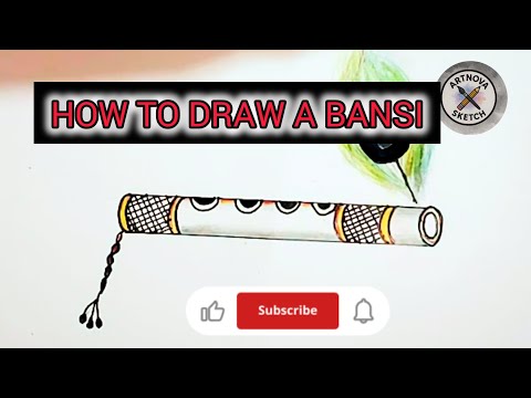 How to draw a Bansi | Step By Step Drawing |Bansi Drawing | Video #video 