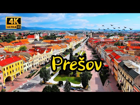Prešov，the oldest free royal town in Slovakia. Quiet walking tours，4K