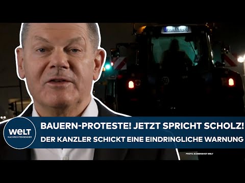 Video Thumbnail: OLAF SCHOLZ: Bauern-Protest! "...dann verlieren wir alle!" Jetzt äußert sich der Kanzler - und warnt