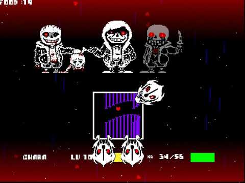 DustTale MURDER TIME TRIO FULL BATTLE PHASE 1-2!