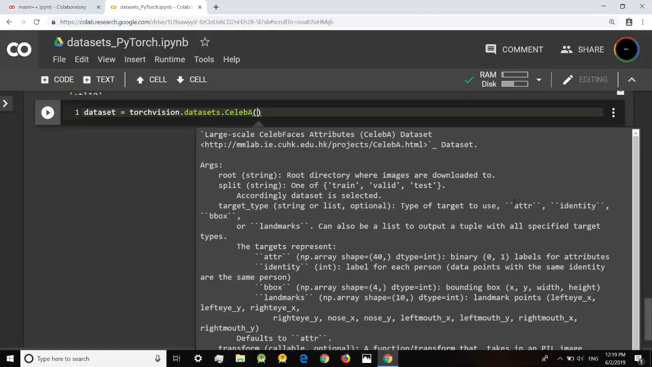 updated datasets PyTorch CelebA, Caltech101, Caltech256