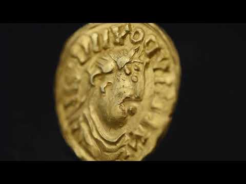 França, Solidus, 830-850, Imitation de Louis le Pieux, Dourado, EF(40-45)
