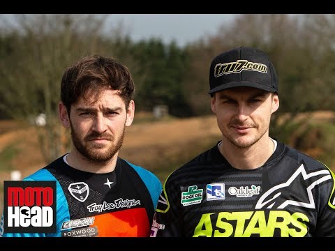 Elliott Banks-Browne and Jake Nicholls square up before the Blaxhall British championship