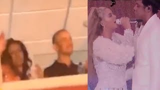 Barack and Michelle Obama dancing at Beyonce and Jay-Z's concert