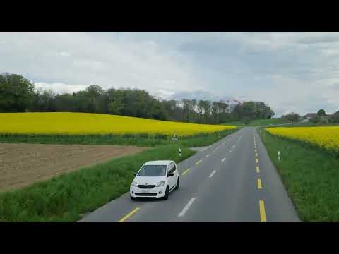 Scenic Drive through Blooming Fields on #Bus60 #Renens to #Cheseaux 4K #8K #HDR10 #vaud #switzerland