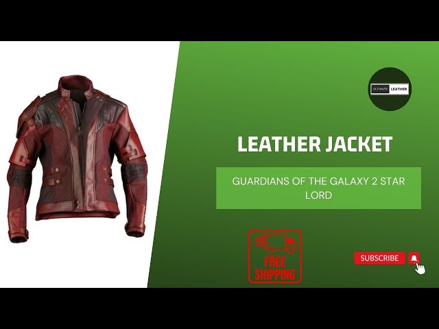 Vídeo relacionado con Guardians of The Galaxy 2 Star Lord Chris Pratt Maroon - Chaqueta de piel auténtica