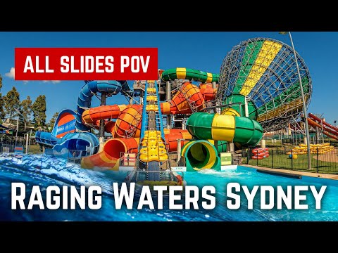 Raging Waters Sydney - All Water Slides 2023 POV!