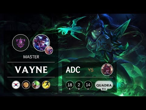 Vayne ADC vs Xayah - KR Master Patch 9.19