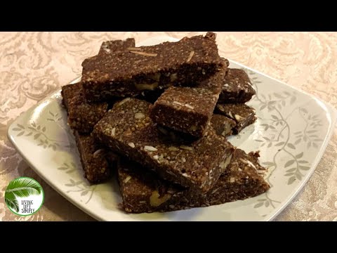 Homemade Chocolate Energy Bars - How to Make Nut & Date Energy Bars - Quick and Simple Recipe