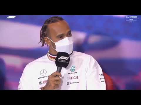 Hamilton surprised to see Crofty during the press conference at the British Grand-Prix.