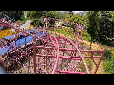 Riding Dream Hunters Society Roller Coaster Front Seat POV 4K Legendia Poland