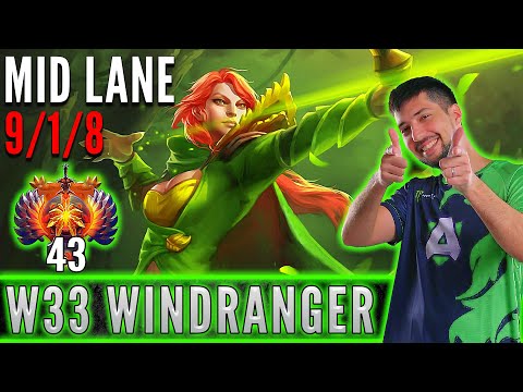 Alliance.w33  [ Windranger ]  Mid Lane Pro Gameplay  [ Patch 7.31d ]  Dota 2 Full Game