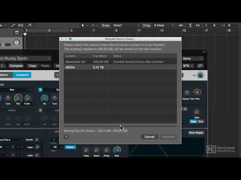 Logic Pro X 10.4.2: What's New in Logic 10.4.2 - 1. Relocating the Sound Library