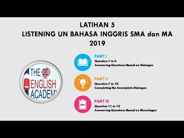 Listening UN Bahasa Inggris SMA dan MA 2019 - Latihan 5