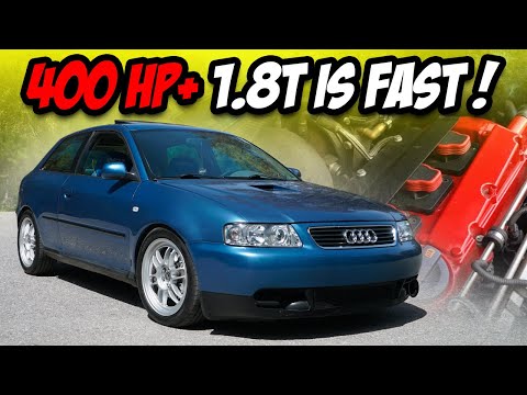 400 HP+ Audi A3 1.8T Big Turbo / 100-200 Km/h Autobahn Acceleration / Exhaust & Engine Sound