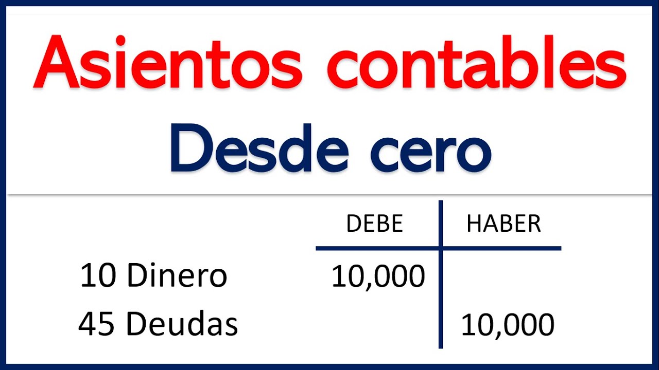 Asientos contables básicos para NO contadores