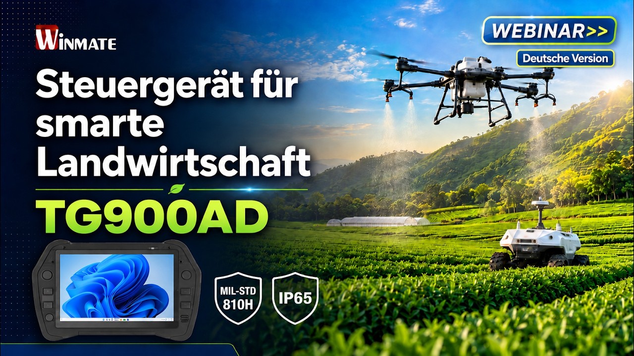  Zuverlässige Steuerung von Agrarrobotern im Feld | Winmate TG900AD Rugged Controller