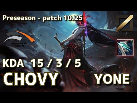 【韓国サーバー/GM】HLE Chovy ヨネ(Yone) VS ビクター(Viktor) MID - Patch10.25 KR Ranked【LoL】