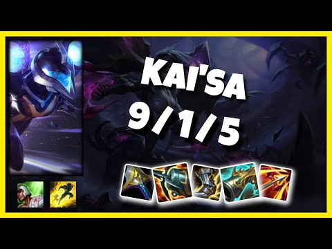 Kai'Sa Gameplay Challenger Replay S11 - 11.1 Bot Lane (9/1/5) - BR