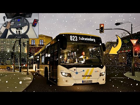 A Snowy Night Drive - The Bus | Steering Wheel Gameplay