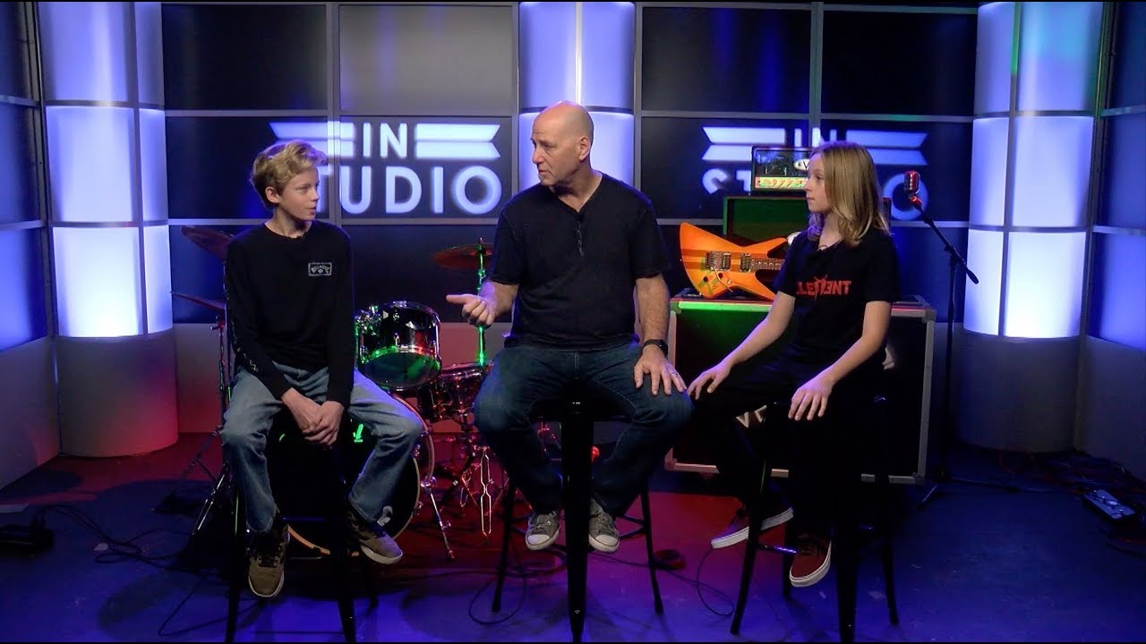 Guitar shredding and blasting beats InStudio with Element Metal Band