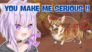 Okayu Gets SO SERIOUS She Removed Her Mic Filters to Beat This Corgi!