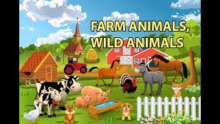 Farm Animals Wild Animals Names and Sounds for kid