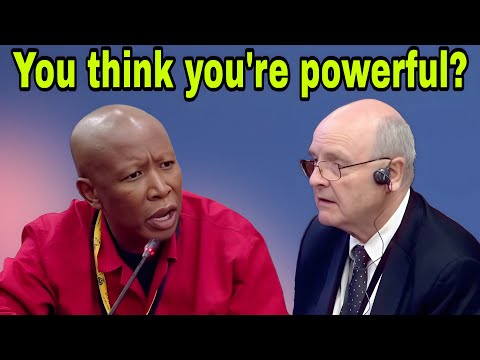 Julius Malema confront Paul O'Sullivan about disrespecting parliament. You think you're Powerful.