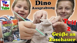 Dinosaurier Ausgrabung T Rex TEIL 2 Ash und Max grüßen die Welt Spielzeug Video Kinderkanal