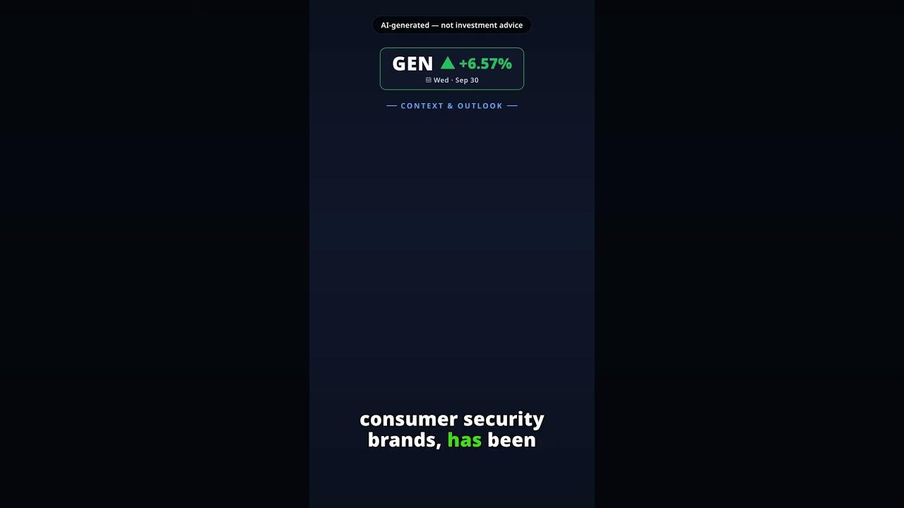 Por que a ação da Gen Digital acelera hoje? GEN +6.57% (30 set)