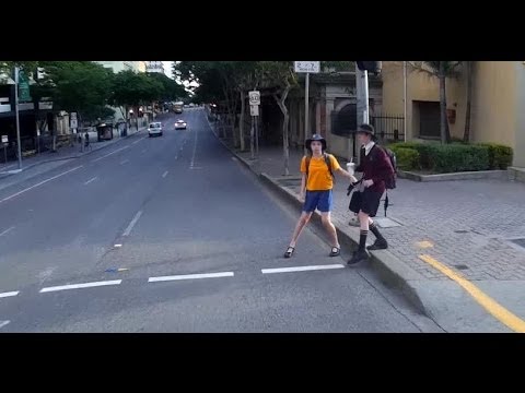 Helmetcam -  Glad I didnt run that kid over 170514