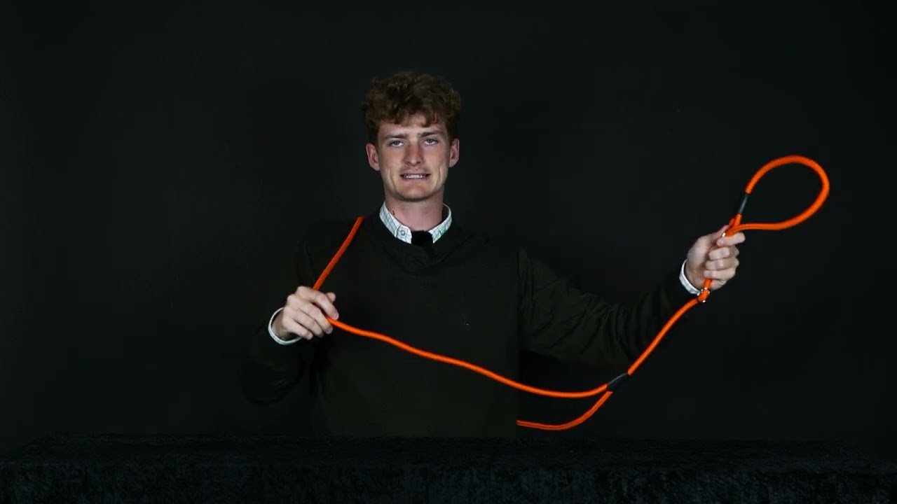 Hundesnor/retriverline med skulderloop Orange - 10mm x 180cm - HuntElite