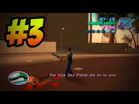 Grand Theft Auto Vice City Playstation 4 Gameplay - Part 3 - Chainsaw Massacre! (GTA Vice City PS4)