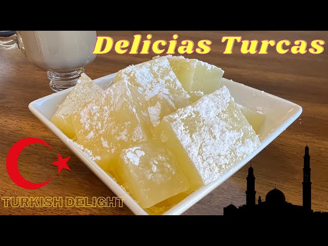 Vídeo relacionado con Delicias turcas con diferentes sabores 500 g I sabor a rosa, limón, naranja, menta | Confitería tradicional | Vegano | Halal | Kosher | caramelo blando Postre Lokum (Loukoumi) |