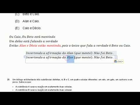 Raciocínio Lógico - Concurso Sabesp 2018 - Resolução de Exercícios