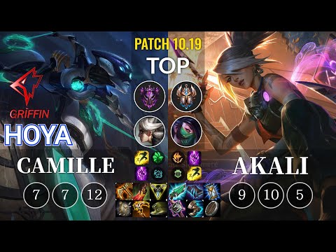 GRF Hoya Camille vs Akali Top - KR Patch 10.19