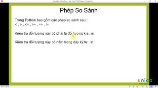 Tự học Python Bài 05 Phép so sánh trong Python