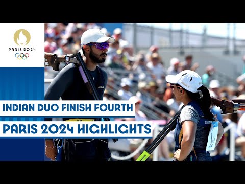 Maheshwari Chauhan-Anant Naruka finish 4th in skeet mixed team bronze match | Paris 2024 highlights